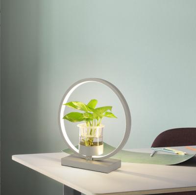 China EUROPEAN Modern Nordic Creative Indoor Round LED Hydroponic Plant Growth Table Lamp For Home Living Room for sale