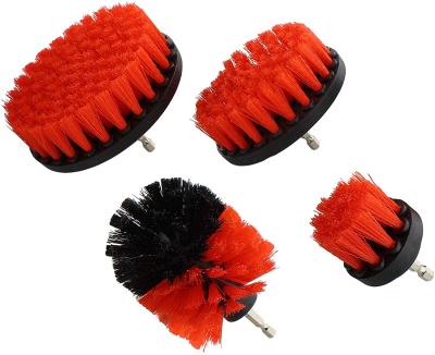 China Factory Price 4pc Scrubber Drill Attachment Stocked Nylon Cleaning Brush Set For Household Cleaning for sale