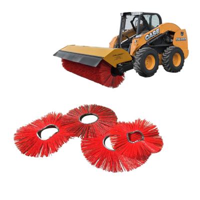 China Cleanging Wafer Brush PP Steel Wire Mixed Snow Road Sweeper Cleaning Brushes for sale