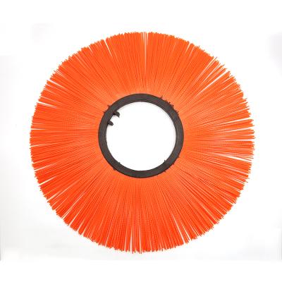 China Easy To Install Red Snow Plow Machine Components Wafer Snow Sweeper Flat Broom for sale