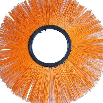 China New Design Pylon Filament Road Snow Removal Flat Wafer Broom Brush for sale