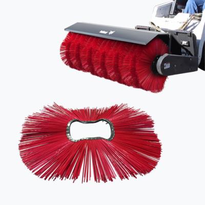 China Cleanging Tractor Sweeper Brush Road Snow Sweeping Wave Ring Red Brush for sale