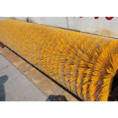 China Poly Equipment Wafer Brush Factory Snow Sweeper Brush Durable Wildcat Cleaning Road Sweeper for sale