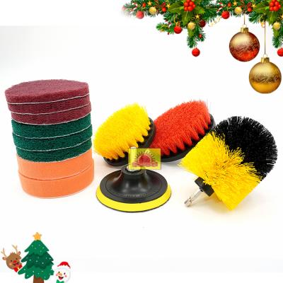 China Hot Selling 5 Pcs Viable Scrubber Brush Drill Kit For Glass Carpet Car Tires Cleaning for sale