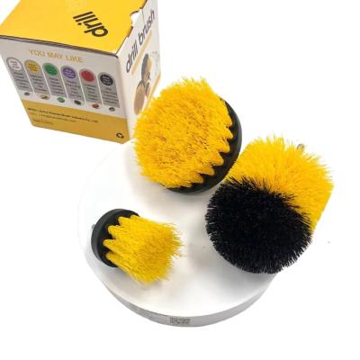 China Sustainable 2'/3.5'/4' drillbrush power scrubber drill set cleaning brush for household for sale