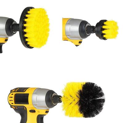 China Sustainable Wholesale Sink Drill Cleaner Brush Scrubbing 3 Pieces Drillbrush Attachment for sale