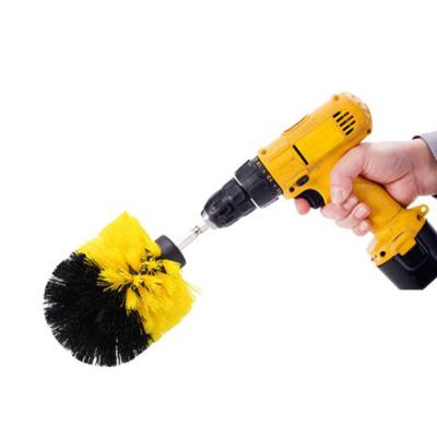 China Long Lasting Durable Handheld Electric Soft Brush Drillbrush Automatic Rotating Cleaning DrillBrush Kit for sale