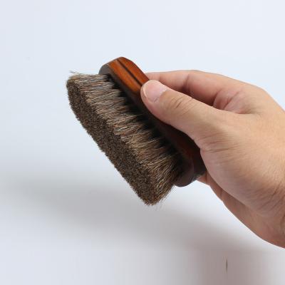 China Remove Dust Hair Sweep Brush 100% Pig Hair Leather Shoe Cleaning Brush for sale