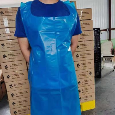 China Factory wholesale disposable HDPE water resistant aprons cheapest polyethylene LDPE plastic pe apron without sleeves for sale