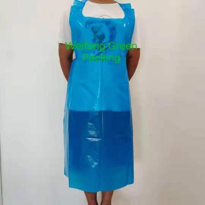 China Water-proof LDPE aprons without sleeves 76*120cm 30microns disposable plastic apron for sale