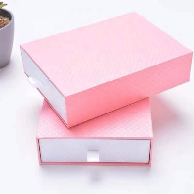 China Recycled New Cardboard Materials Elegant Luxury Gift Package Jewelry Slide Drawer Box Recycled Custom Paper Jewelry Box With Drawer for sale