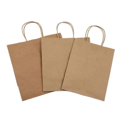 China Biodegradable Eco Friendly Cheap Custom Printed Grocery Boutique Paper Shopping Bag Brown Kraft Paper Lunch Bags Without Handle for sale