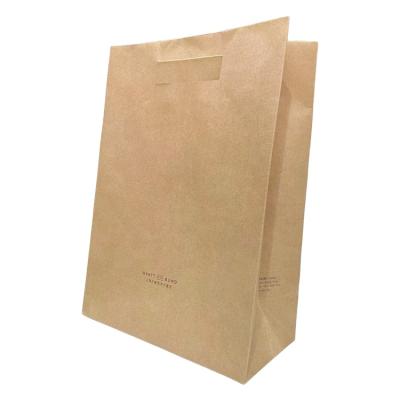 China 2022 Biodegradable Custom Grocery Logo Print Extra Large Shop Recyclable Brown Garment Gift Wrapping Paper Luxury Paper Bags for sale