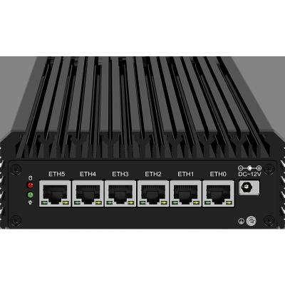 China Support Auto power on 6x2.5GbE Intel I226V Core I7 1265U I5 1235U I3 1215U Firewall Appliance Hardware Router 6 Lan Fanless Mini PC For Business/Home for sale