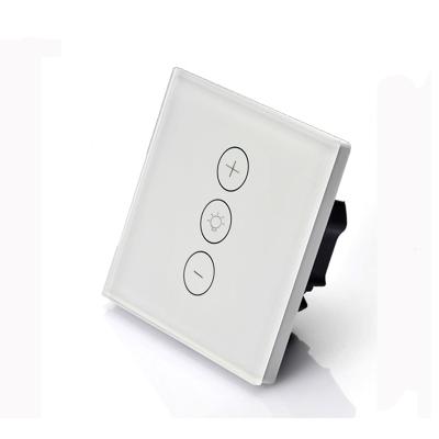 China Wifi App Control With Alexa Google Waterproof Wall WIFI One Dimmer Lamp Dimmable Touch Switch Smart Glass Wifi App Control Tempered Glass Panel 240V for sale