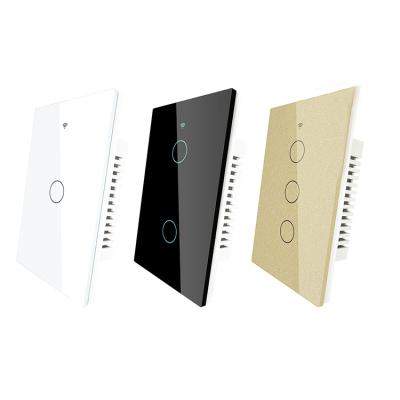 China WIFI/Timing/REMOTEA CONTROL/Voice 1 Band 2 3 4 Us Glass Switch Rf433 Tuya Mini Wifi Switches Alexa Google Wall Light Smart Switch For Home for sale