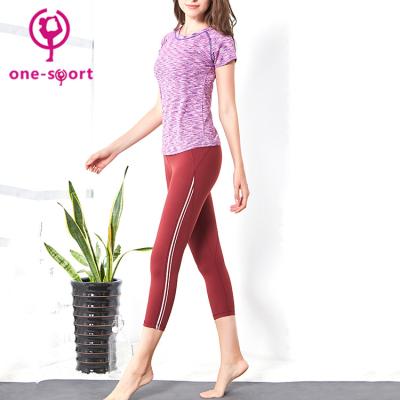 China Factory Supply Wholesale Women Breathable Moisture Track Sports Wicking Short Pants With Stripe for sale