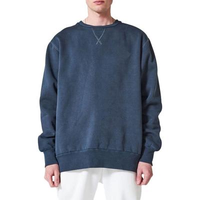 China Mens Heavy Weight Drop Shoulder Lifestyle Plain Colored Sweatshirts With V Stitch for sale