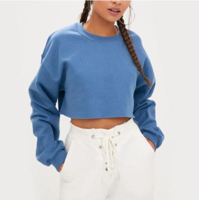 China Knitted fabric Women Crop Top Sweatshirt for sale