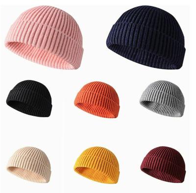 China Gorritas tejidas del punto del puño y sombreros desgarbados de Ski Women Plain Winter Warm del cráneo de los casquillos en venta