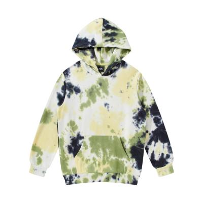 China Vintage Men Blank Terry Tie Dye Unisex Plain Hoodies Crewneck Streetwear for sale