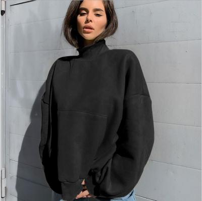 中国 Crewneckの浮彫りにされた女性は特大スエットシャツの完全な袖を消す 販売のため