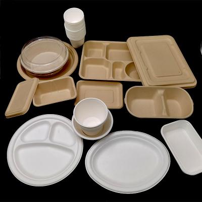 China Disposable Disposable Cornstarch Food Dishes Custom Biodegradable Food Tray for sale