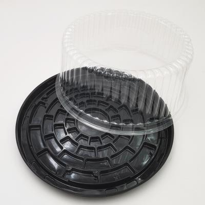 China Wholesale Disposable Clear Disposable Cupcake Container REPT/PET Round Plastic Cake Packaging Boxes for sale