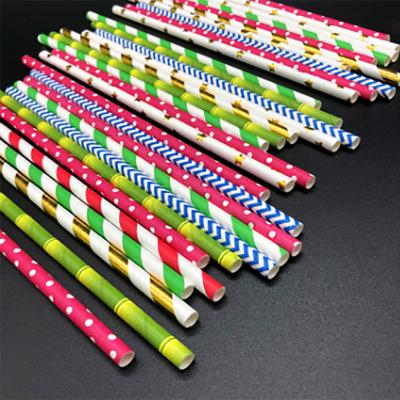 China Disposable Custom Colored Drink Paper Biodegradable Drinking Straw Disposable for sale