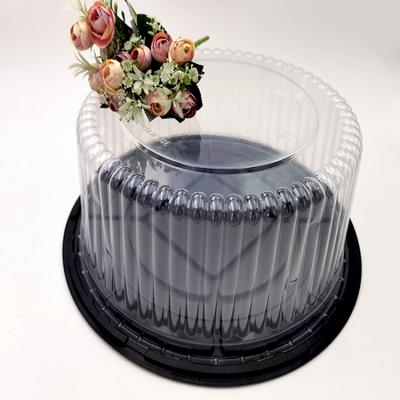 China Disposable Luxury Custom Logo Clear Cake Box Wedding Birthday Party Gift Packaging CHOOSE Plastic Transparent Cake Boxes for sale