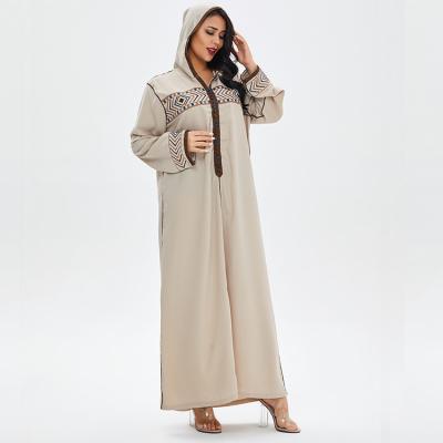 China Wholesale Middle East Arabic Dress For Women Long Sleeve Muslim Dresses Loose Muslim Dress Wc029 for sale