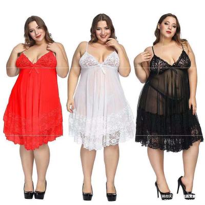 China Hot sale QUICK DRY plus size women's sleepwear mesh ladies sexy pajamas plus size underwear suit pajamas women sleepwear for sale