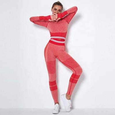 China Breathable Custom Design Logo Women Yoga Sets Cotton Activewear Girls Fitness Sport Sweatshirt And Leggings Wholesale for sale