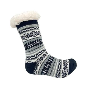 China Viable Floor Snow Adult Sleep Knocks Home Socks Autumn And Winter Home Warm Thickened Plush Slippers Socks for sale