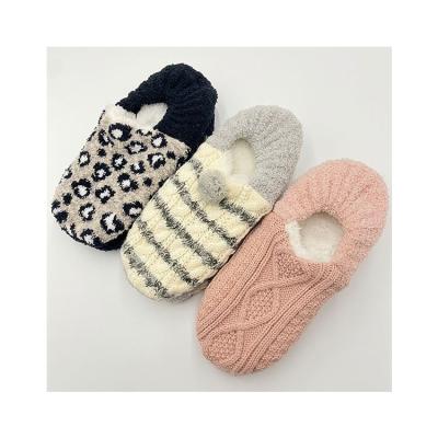 China Cute Cheap Wholesale Warm Fuzzy Antislip Winter Floor Shoes Ankle Slipper Socks for sale