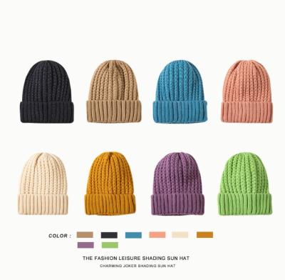 China Korean Sports Hip Hop Street Student College Woolen Winter COMMON Fur Warm Keep Style Women's Net Rounded Knitted Beanie Hat for sale