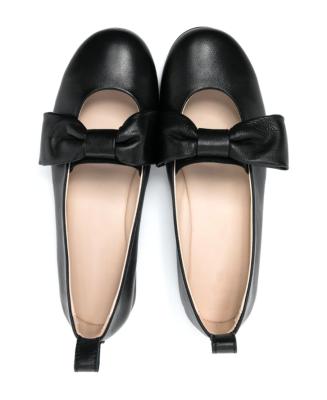 China Beautiful Leather Girls Wholesale Light Mary Jane Ballet Handmade Leather Black Non-slip Around Toe Comfortable Dress Shoes for sale