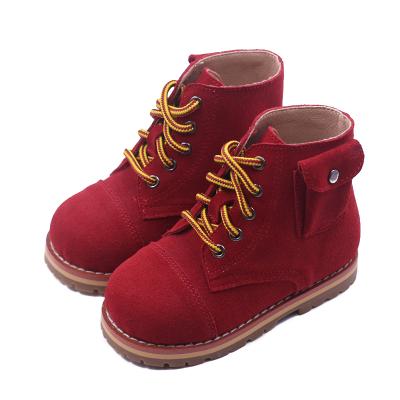 China Factory direct sale boys leather shoes lightweight new girls wax high boots leather shoes for sale