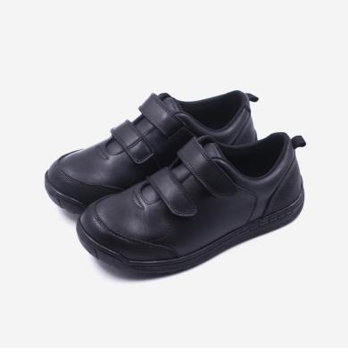 China Wholesale Custom Kids Anti-Smell Breathable Non-slip Back To School Children Black Leather Boys School Shoes for sale