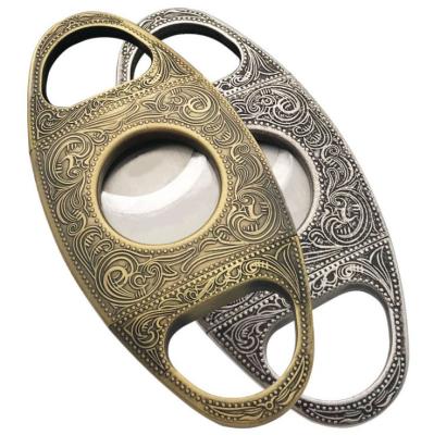 China Metal Stainless Steel Cigar Scissor Knife Cigar Sharp Cigar Holder Pliers Tool Pure Copper Double-Edged Accessories for sale