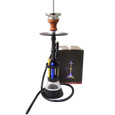 China Hookah Aluminum Stem New Arrival Shisha Glass Bottle Zinc Alloy Transparent Bottom for sale