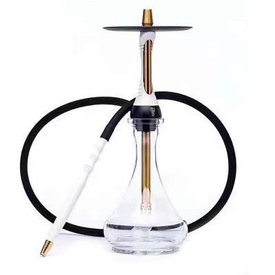 China New Arrival Stainless Steel Hookah Glass Bottle Bottom Zinc Shisha Stainless Steel Transparent Hookah for sale