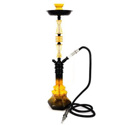 China Iron Hookah Set With Ceramic Transparent Acrylic Shaft Hookah Bowl Stainless Iron Shisha Set for sale