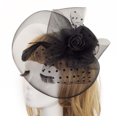 China Party Feather Fascinator Hats Women Wedding Popular Church Headwear for sale