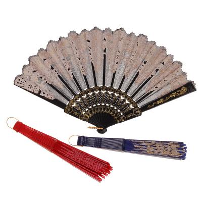 China Promotional China Wedding Favors Chinese Plastic Hand Fan Dance Decor Fan for sale