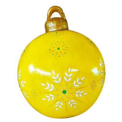 China Fashional Christmas Ornaments 2021 Outdoor Christmas Ornaments 60CM Giant PVC Inflatable Decorated Inflatable Ball for sale