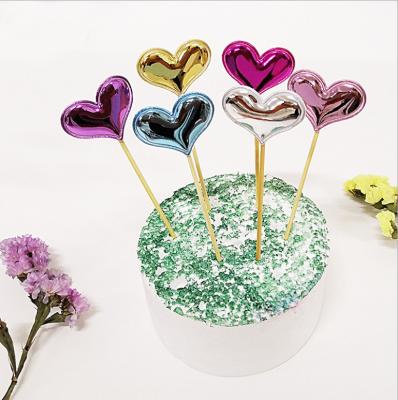 China Wedding Colorful Heart High Quality Styles Birthday Party Star Party Favors Baby Shower Cake Topper for sale