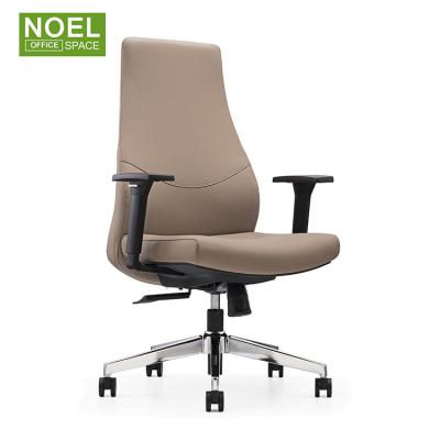 China (Height)Adjustable Leather Office Executive Chairs Ergonomic Office Staff Chair Luxury Low Back Custom for sale