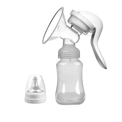 China BPA Free 150ml Portable Manual Milk Saver Single Silicone Baby Breastfeeding Suction Manual Care Breast Pump for sale