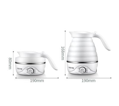 China Small High Power 0.7L Custom Travel Food Grade High Quality Silicone Folding Electric Kettle for sale